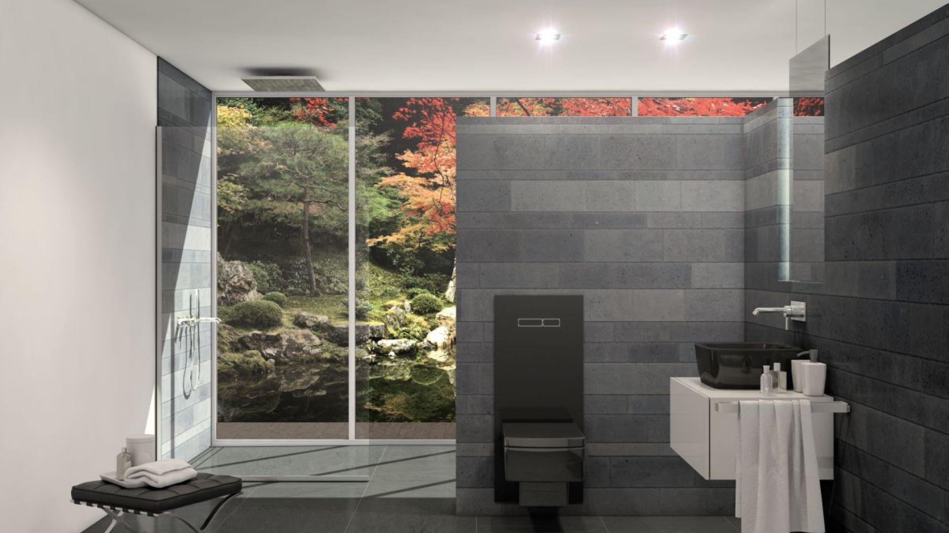 Terminal WC TECElux w czarnym kolorze. Fot. TECE