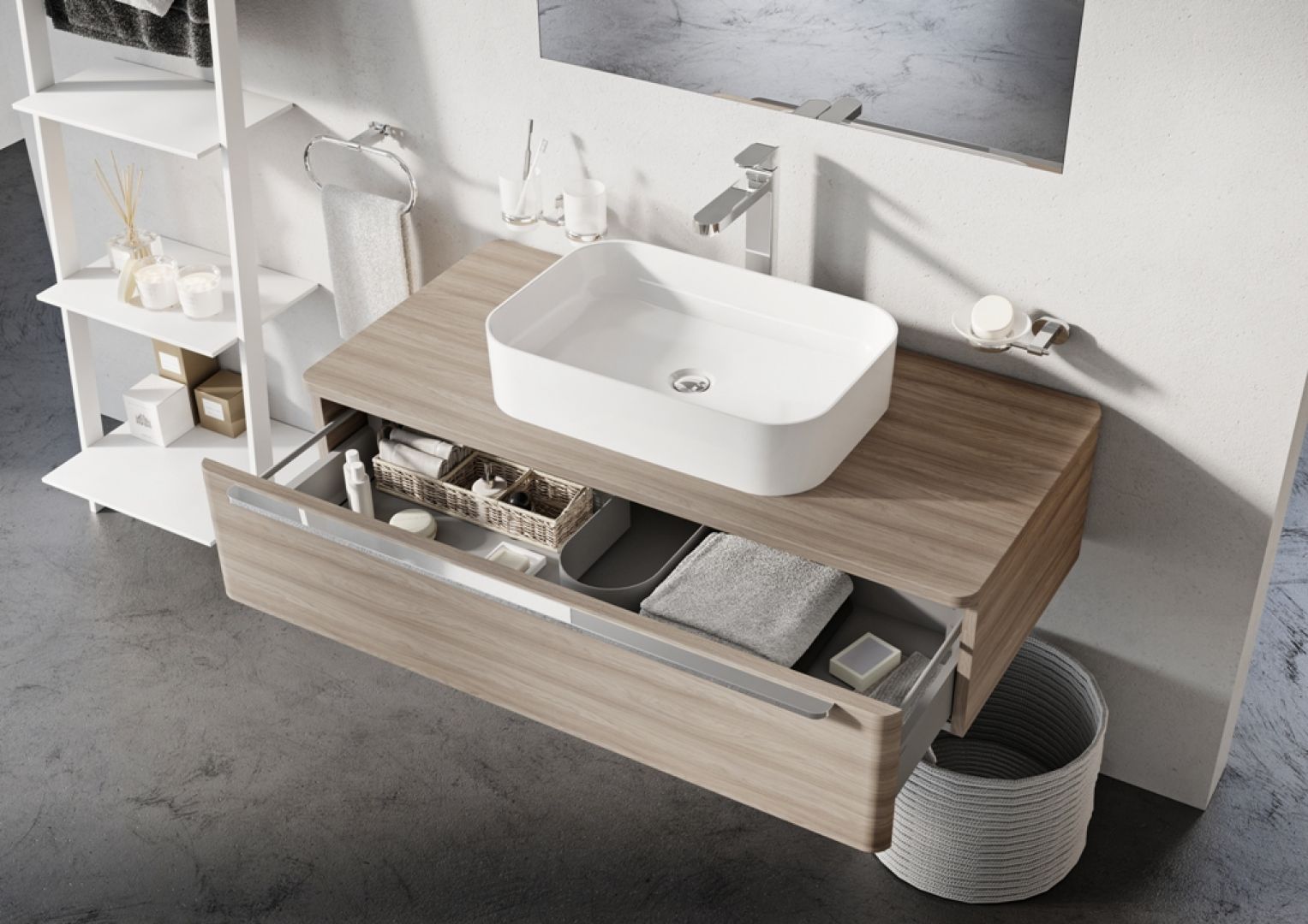 Umywalka nablatowa ceramiczna cienkościenna Ceramic Slim. Fot. Ravak