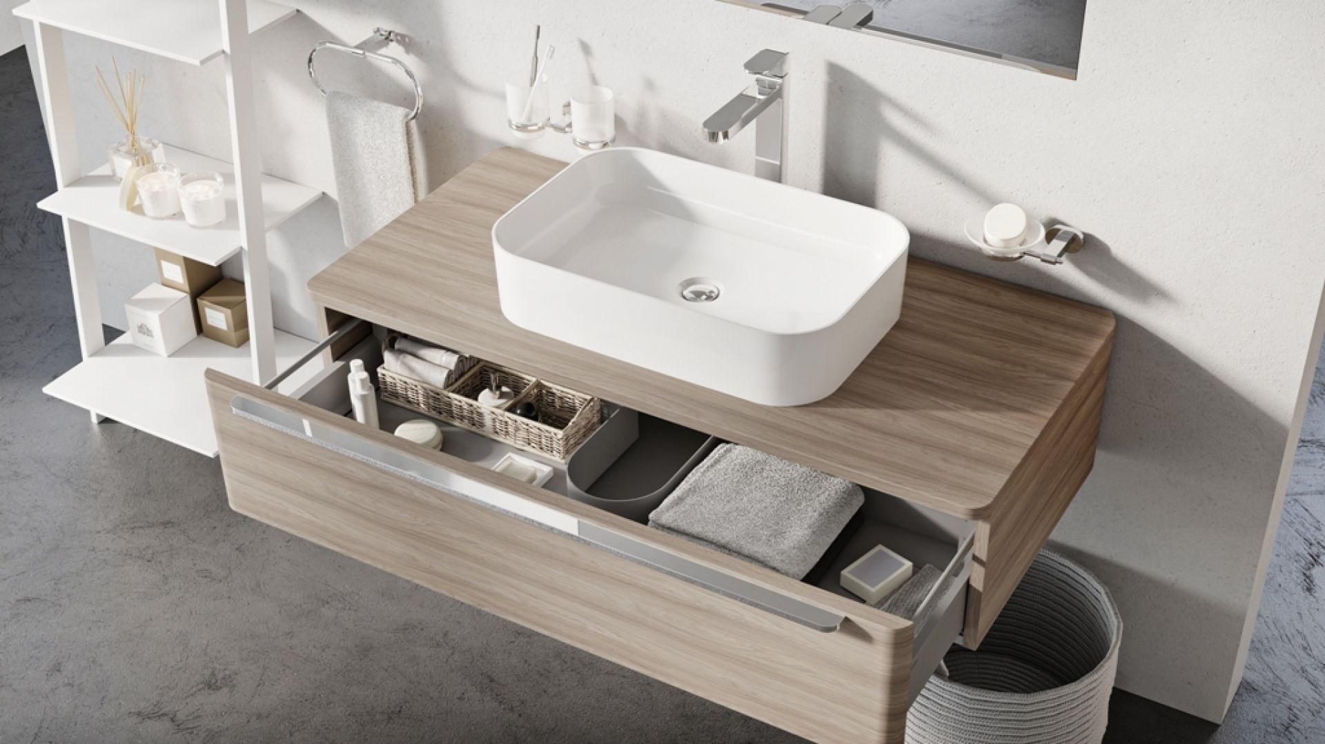Umywalka nablatowa ceramiczna cienkościenna Ceramic Slim. Fot. Ravak