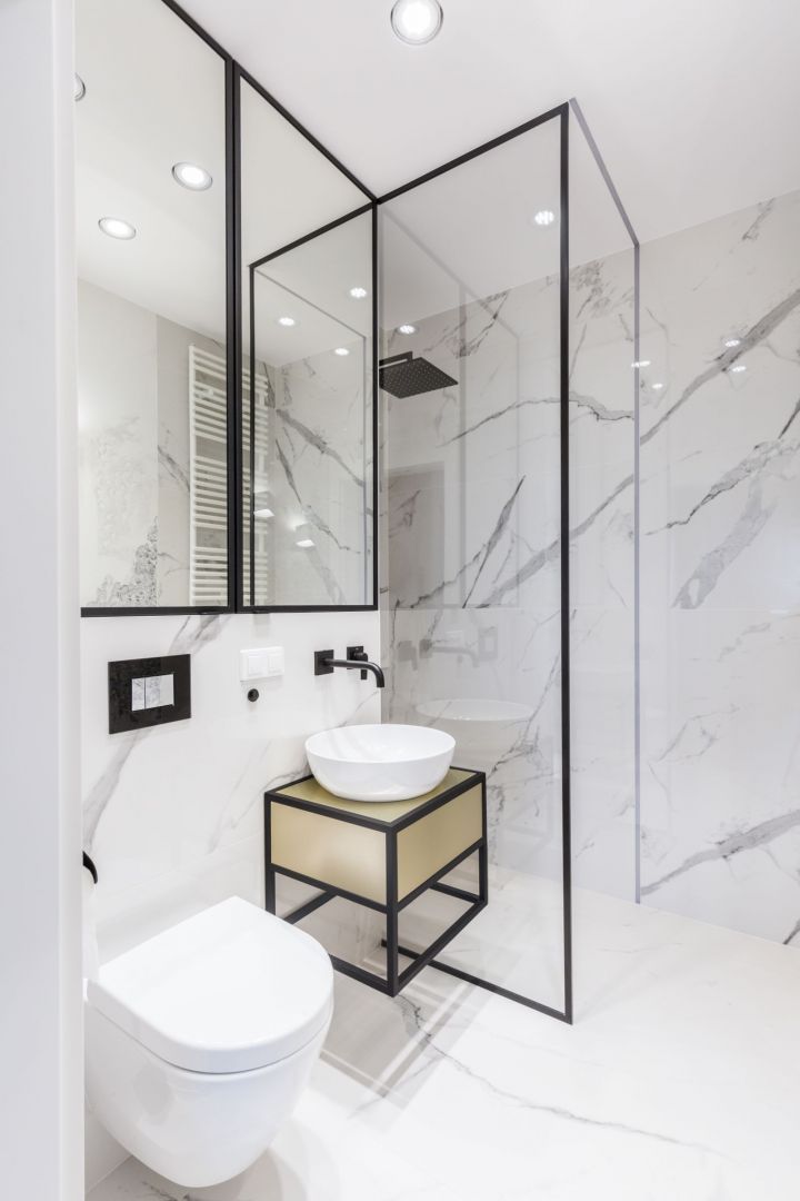 Rysunek kamienia w łazience. Proj. Decoroom, www.decoroom.eu