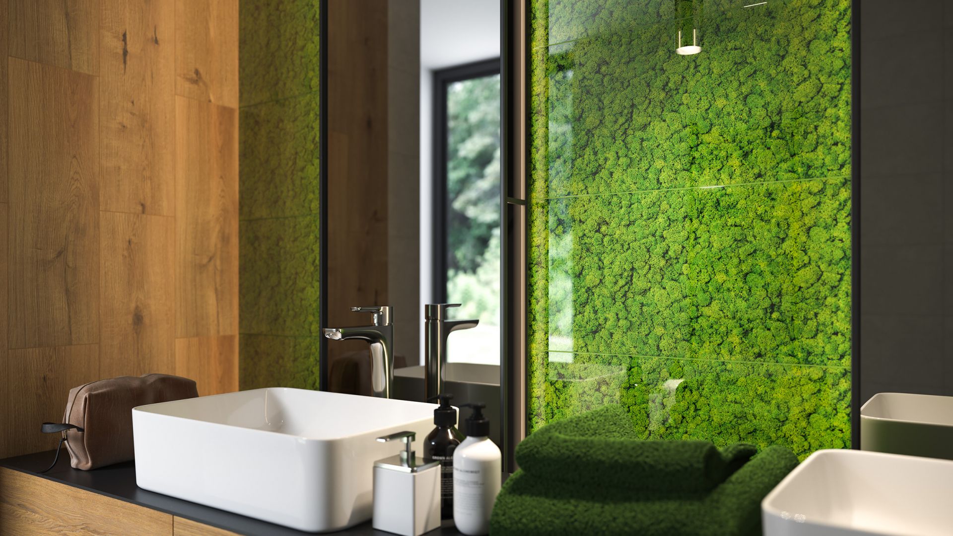 Natura w łazience: postaw na zieleń i motywy roślinne