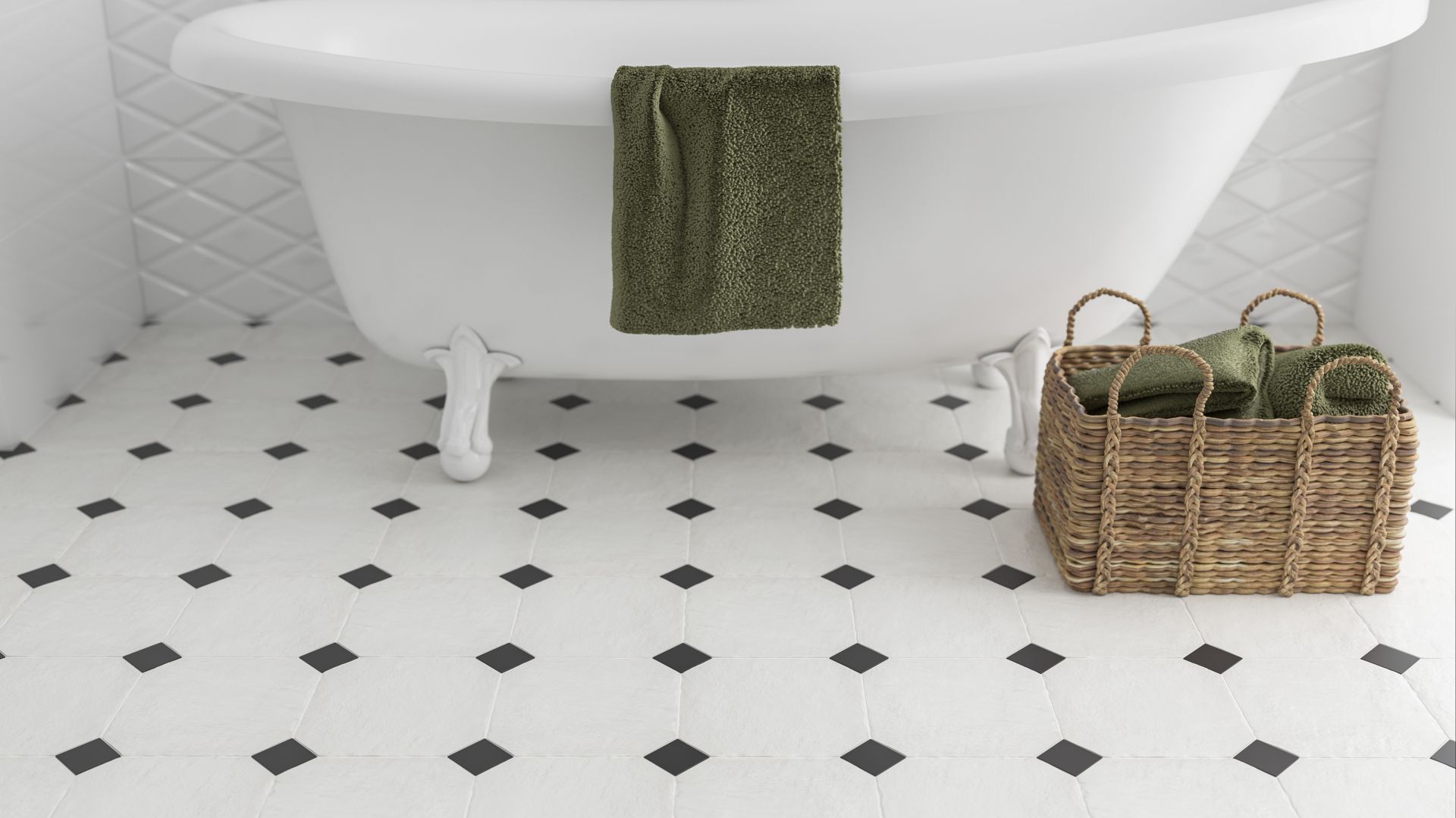 Do łazienki w stylu retro: płytki ceramiczne z kolekcji Moonlight marki Paradyż. Fot. Paradyż