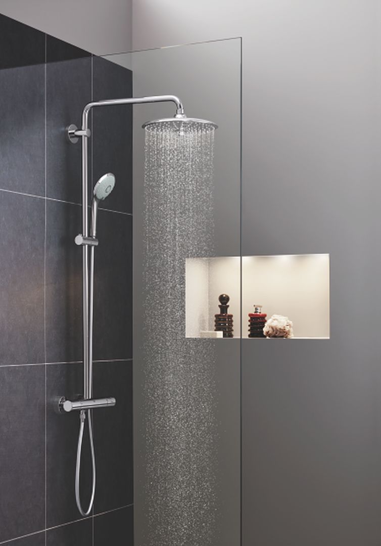 Zestaw prysznicowy z baterią termostatyczną. Fot. Grohe