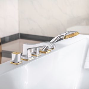 Bateria na rant wanny Metropol marki hansgrohe. Fot. Hansgrohe