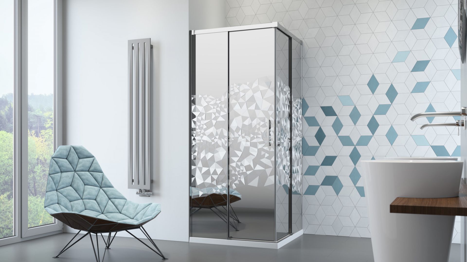 Kabina prysznicowa Idea KDD Crystal marki Radaway. Fot. Radaway