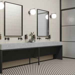 Płytki ceramiczne, w tym gorseciki, z kolekcji Modernizm. Fot. Ceramika Paradyż