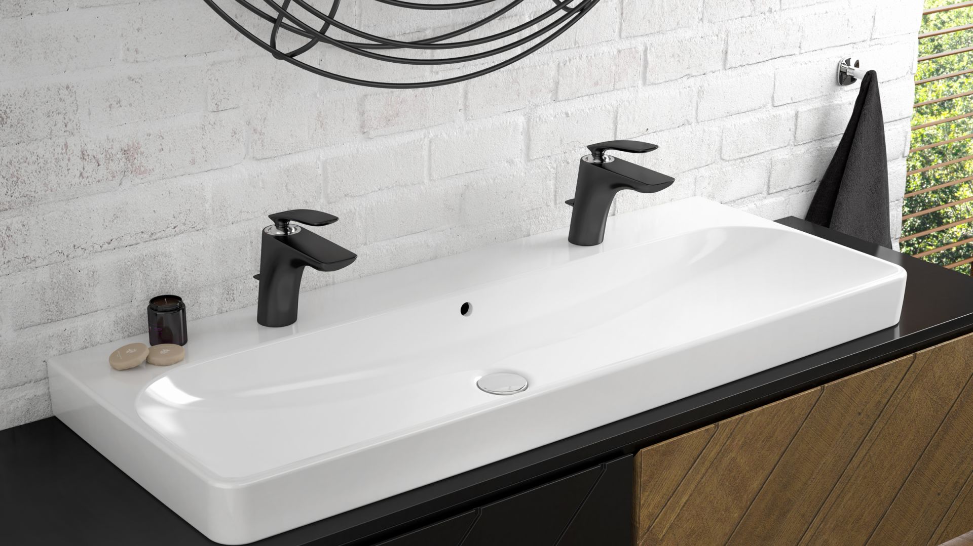 Czarne baterie Kludi Balance Black. Fot. Kludi