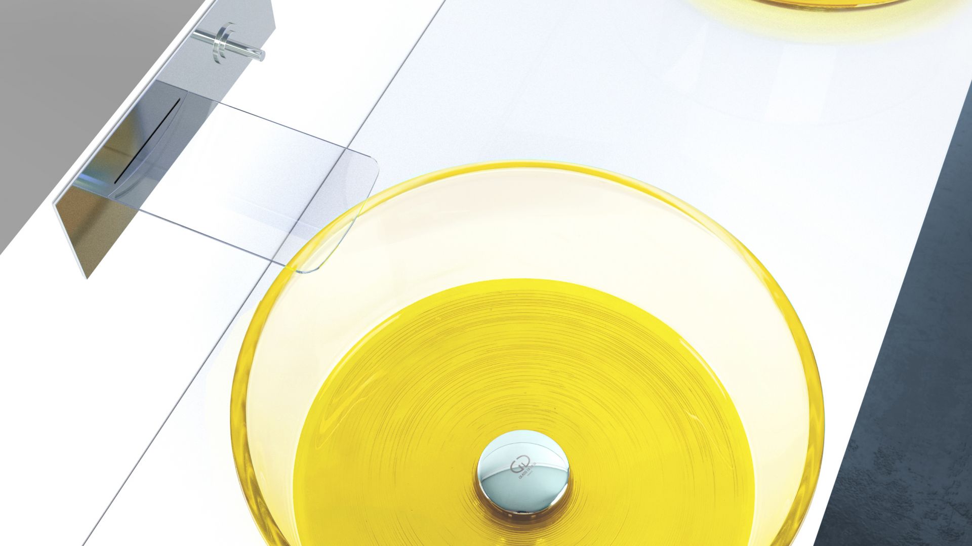 Kolorowe umywalki Drop Katino marki Glass Design. Fot. Glass Design