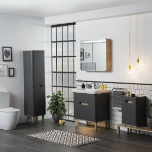 Ciemne meble łazienkowe z kolekcji Sento marki VitrA. Fot. VitrA