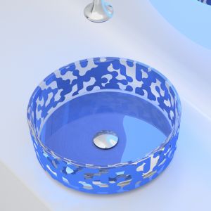 Designerska umywalka Marea marki Glass Design (proj. Karim Rashid). Fot. Glass Design