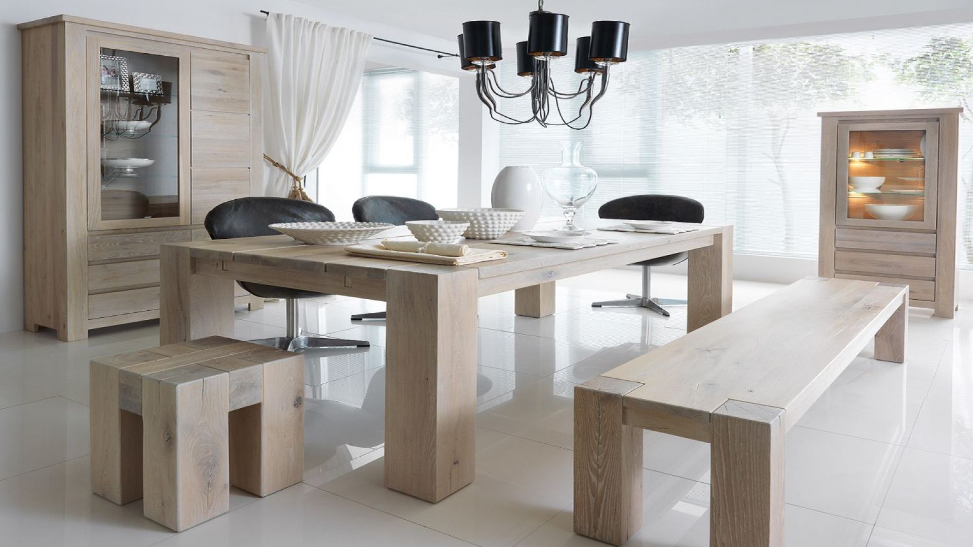 5 pomysłów na stół z litego drewna