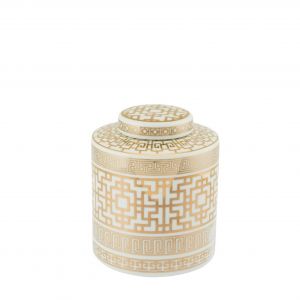 Ceramiczna waza ze złotym ornamentem M 670zl