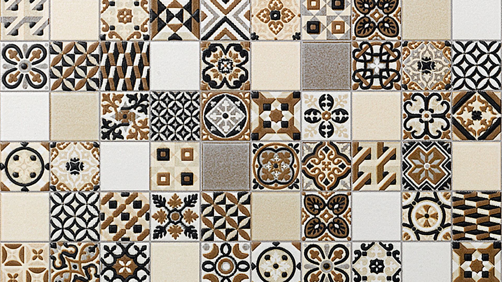 Patchworkowe płytki z serii Hidráulico dostępne są w wielu kolorowych wzorach i formatach. Estilker, www.ceramicaestilker.com