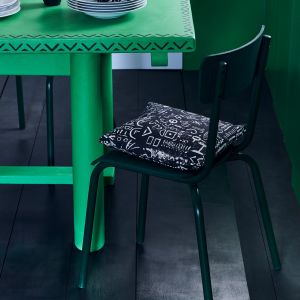 Annie Sloan - Kitchen - Chalk Paint in Antibes Green, Graphite floorboards with Gloss Lacquer detail