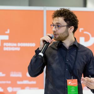 Jan Pfeifer. Forum Dobrego Designu 2019. Fot. Piotr Waniorek