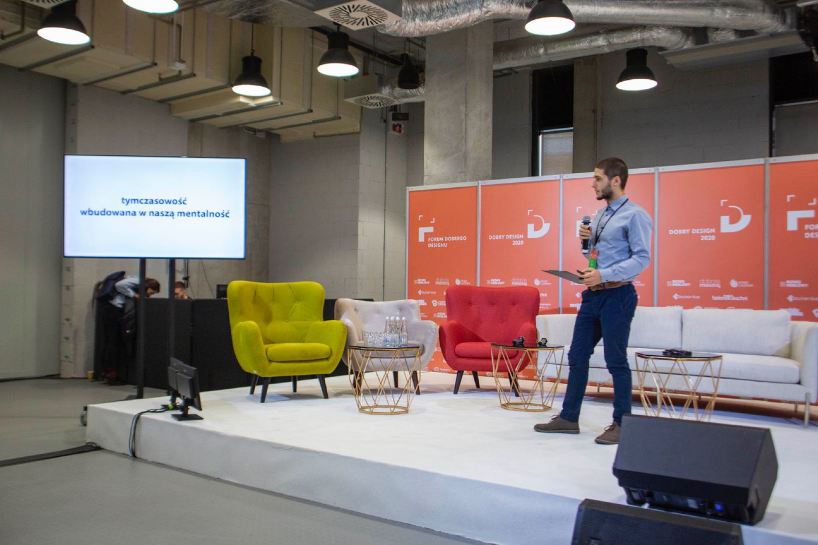 Jędrzej Fiett. Forum Dobrego Designu 2019. Fot. Piotr Waniorek