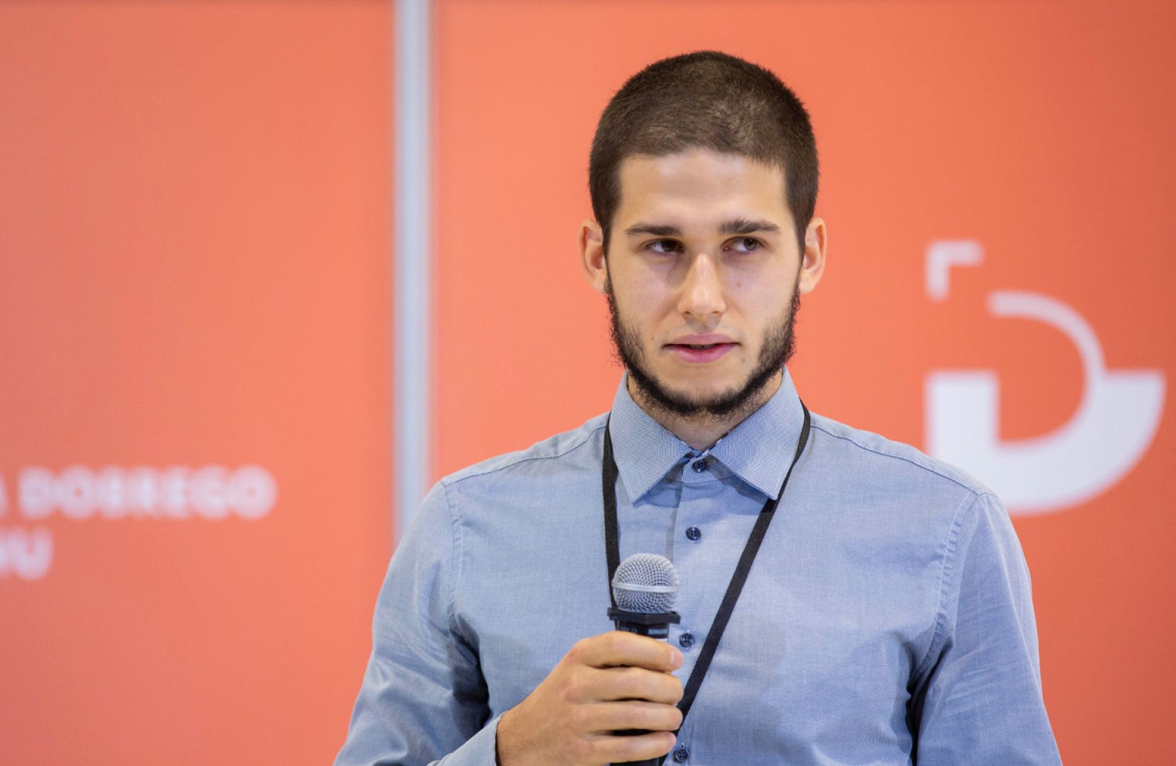 Jędrzej Fiett. Forum Dobrego Designu 2019. Fot. Piotr Waniorek