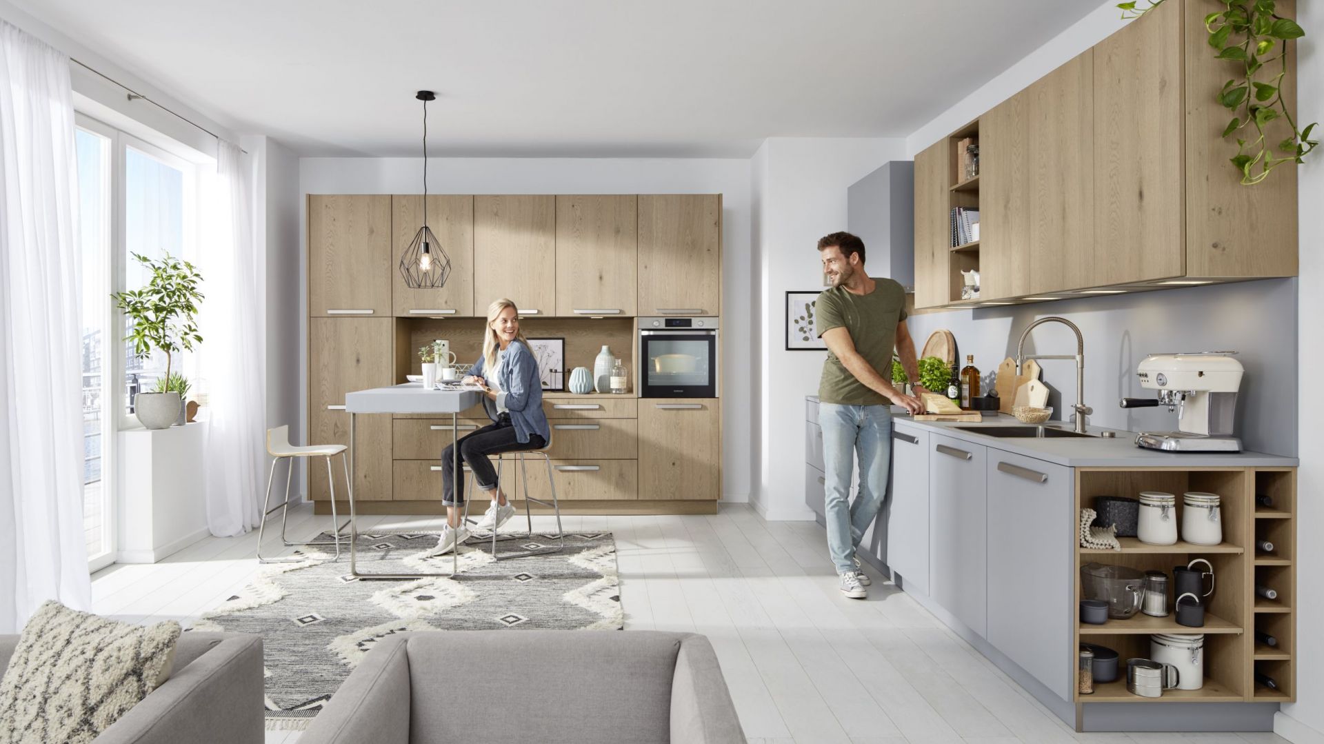Kuchnia Tavola zaprojektowana z myślą o miłośnikach naturalnych materiałów. Fot. Nolte Küchen