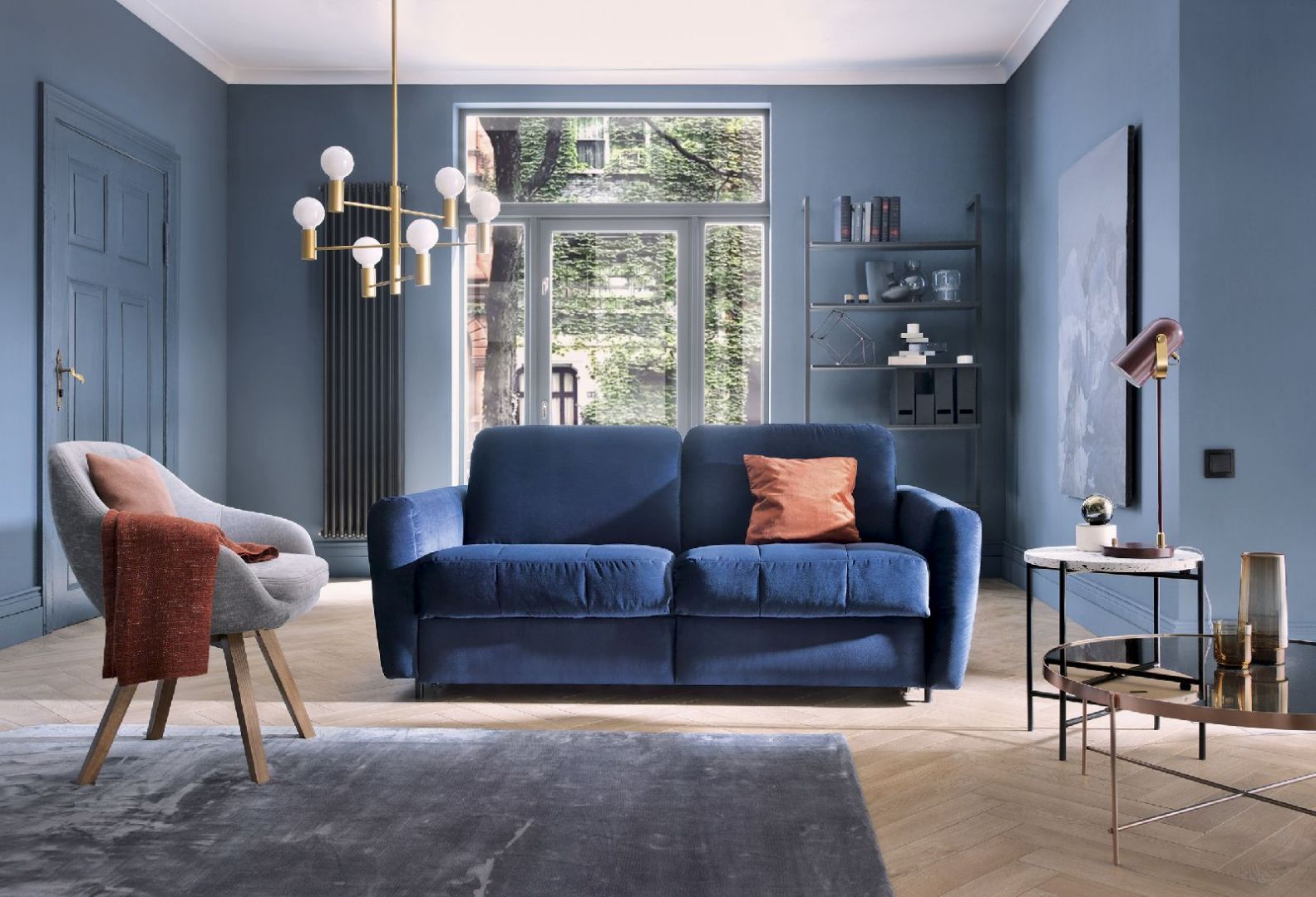 Aranżacja salonu: kolekcje meble z funkcją spania: sofa Olbia marki Gala Collezione. Fot. Gala Collezione