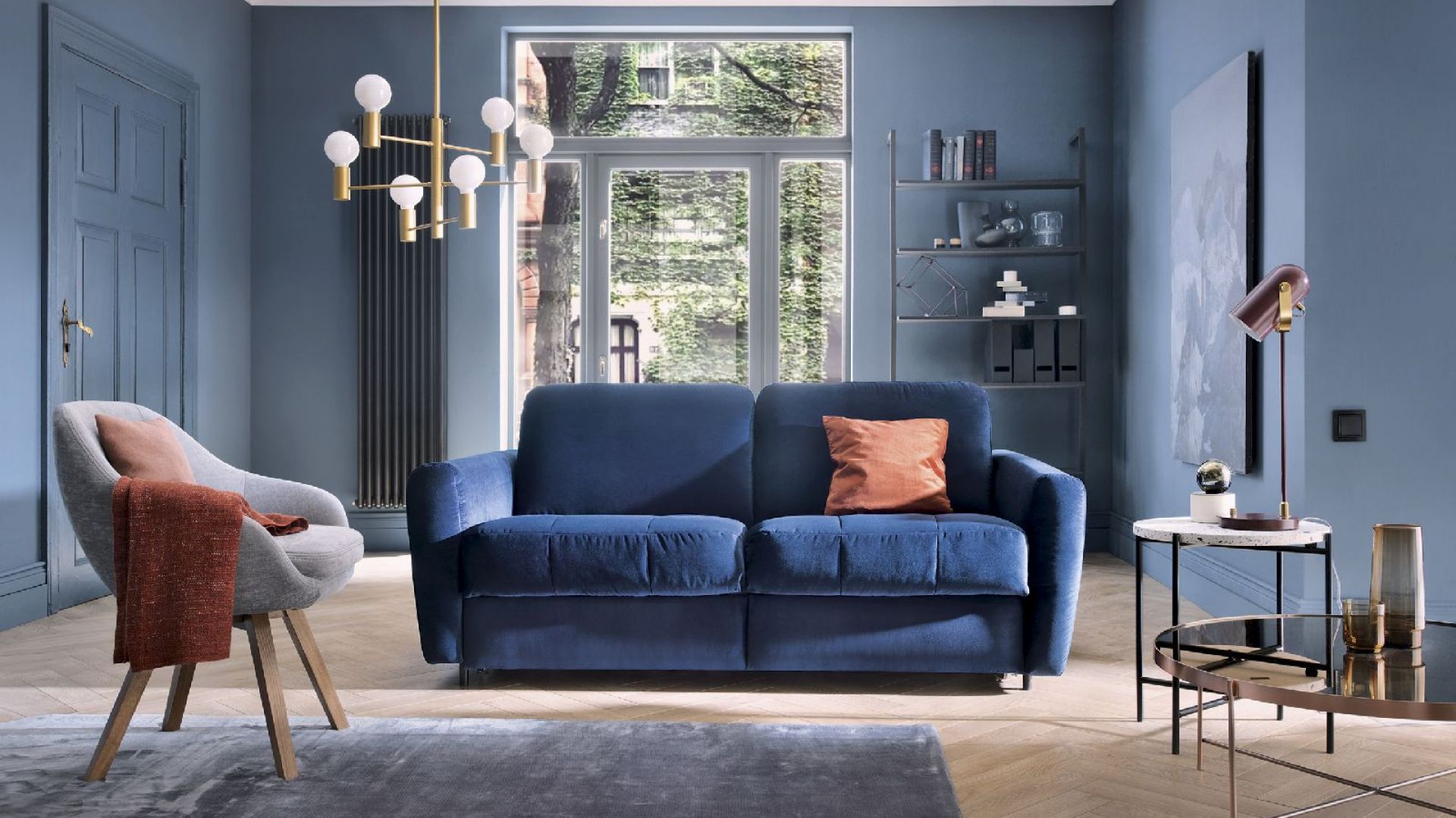 Aranżacja salonu: kolekcje meble z funkcją spania: sofa Olbia marki Gala Collezione. Fot. Gala Collezione