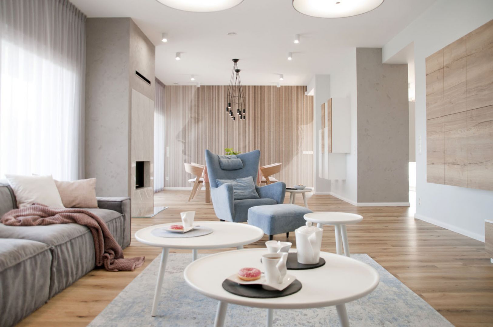Nowoczesny, parterowy dom pod Łodzią o powierzchni blisko 200 metrów kwadratowych. Projekt: arch. Ewelina Mikulska-Ignaczak, Mikulska Studio. Fot. Jakub Ignaczak, K1M1