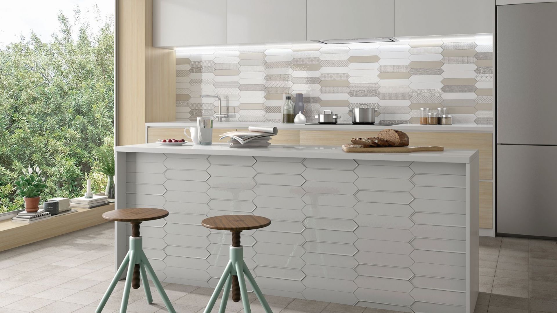 Płytki do kuchni marki Estudio Ceramico, kolekcja Naima. Fot. Estudio Ceramico