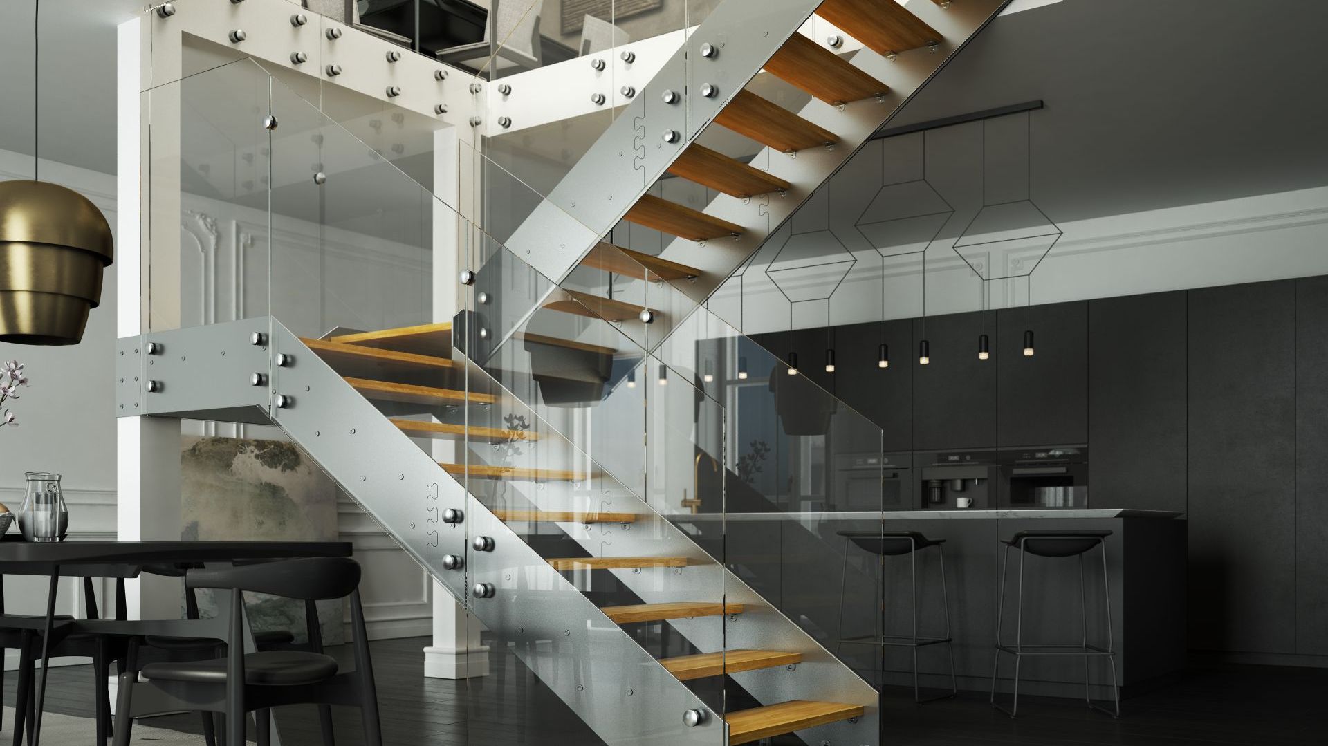 Luksusowe wnętrza - schody z efektem "wow"