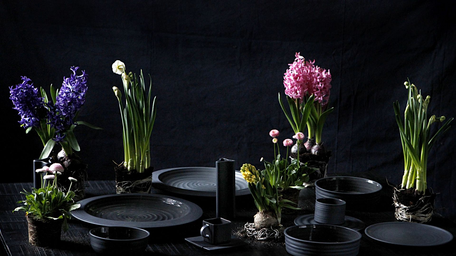 Czarna porcelana. Kolekcja Toczony. Fot. Ćmielów Design Studio