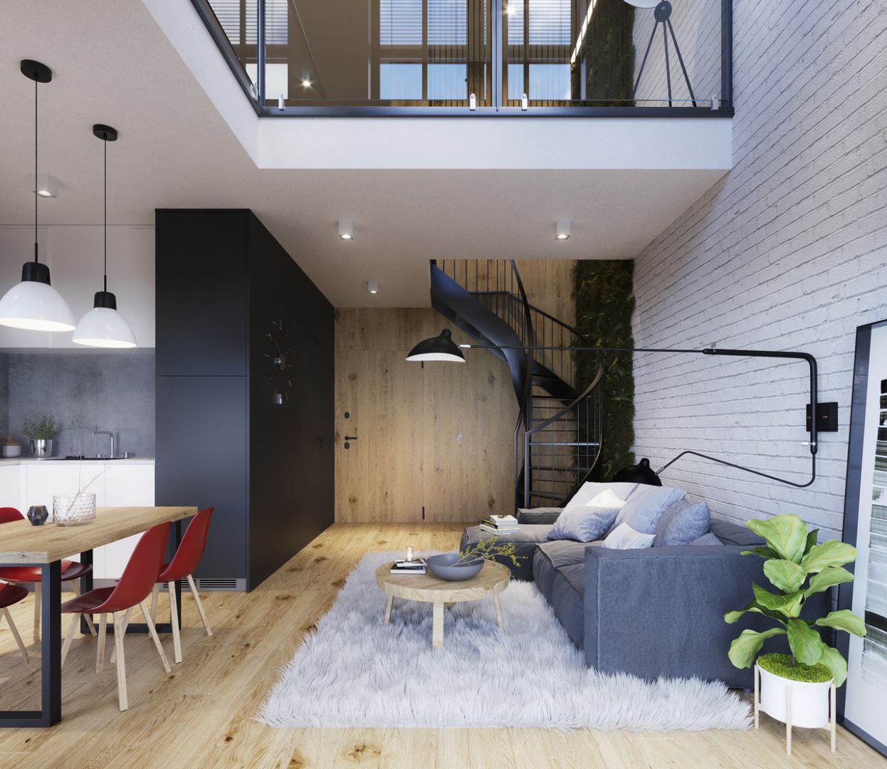 Mieszkanie z antresolą. Fot. Apartamenty Sienkiewicza 44/Easy-Resize