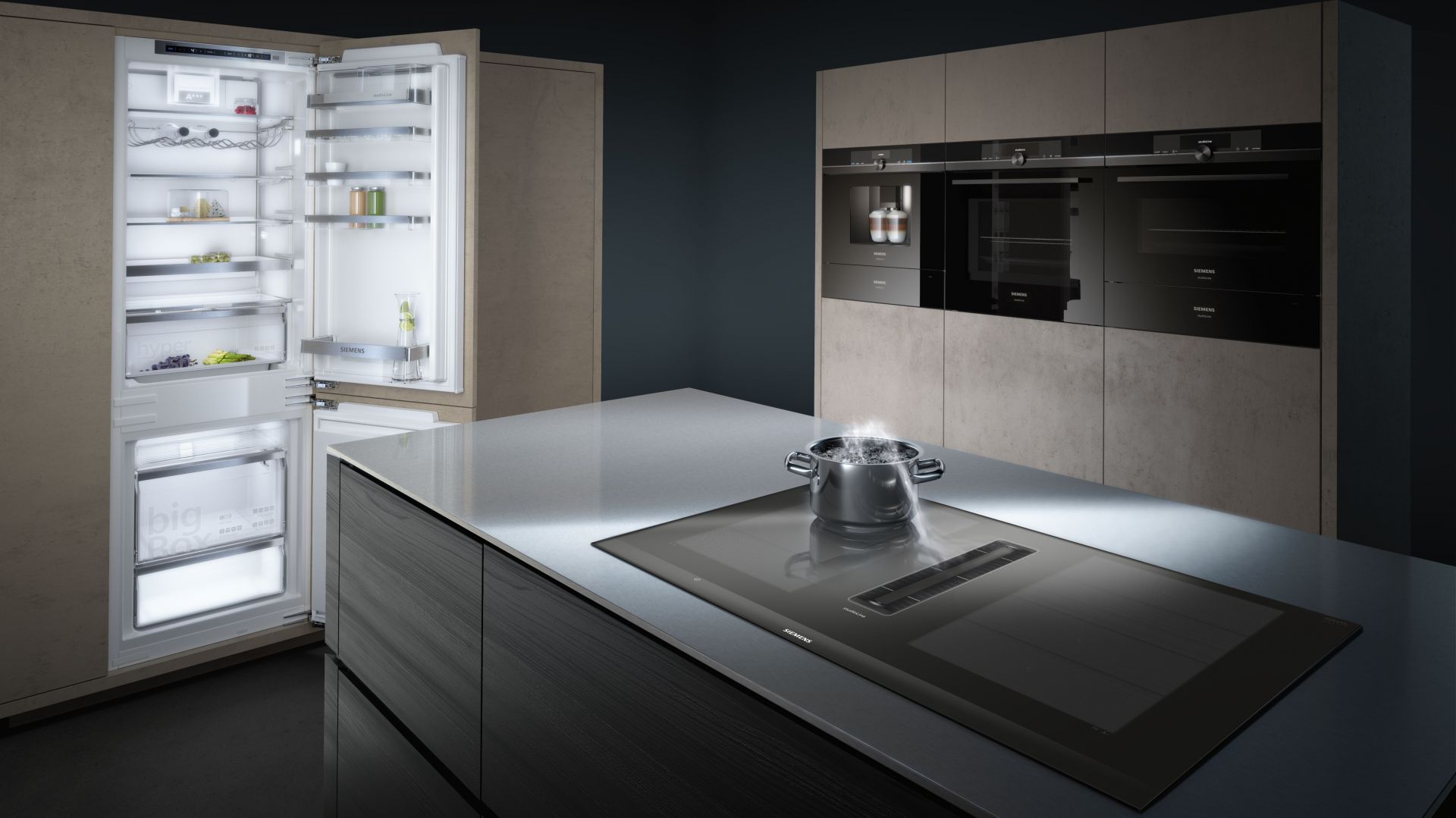 Płyta indukcyjna EX875LX67E z wbudowanym wyciągiem/Siemens. Produkt zgłoszony do konkursu Kuchnia - Wybór Roku 2020