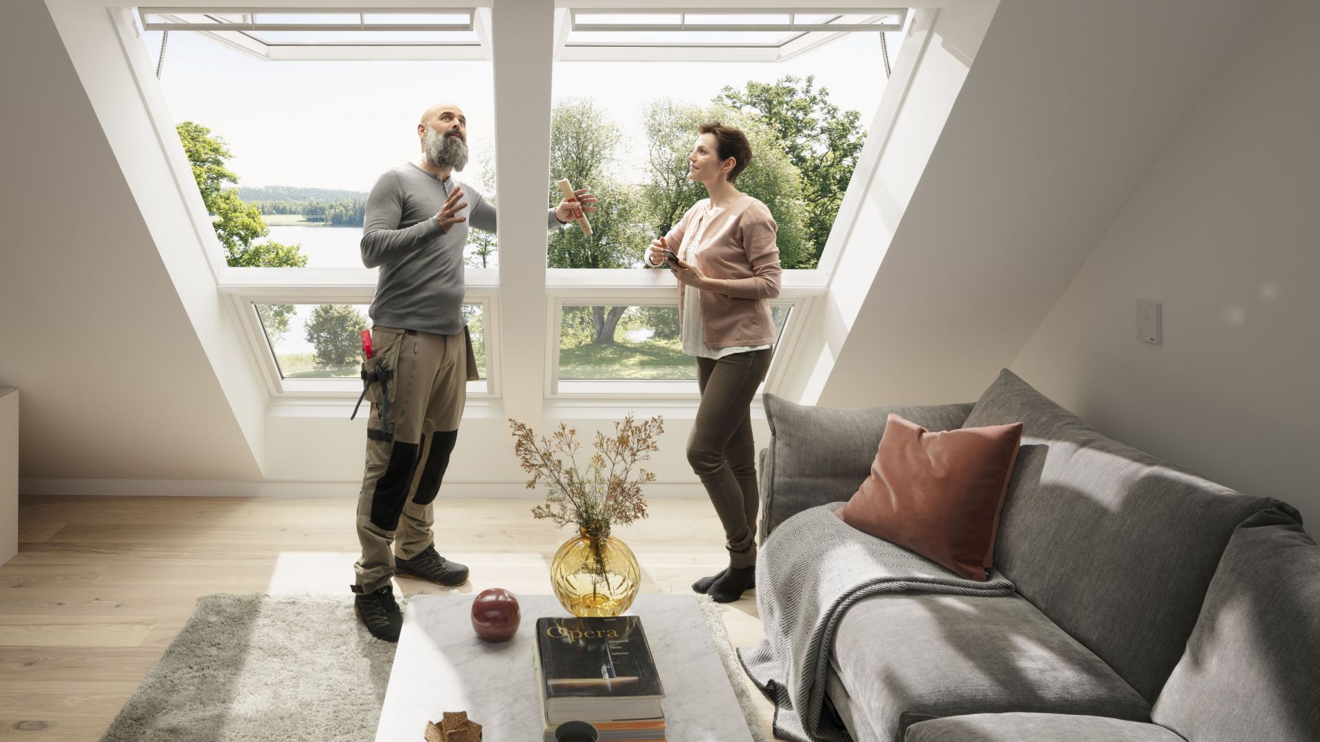 Panoramiczny widok. Okno dachowe Velux GPU Integra®. Fot. Velux