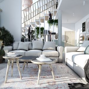 Piękne, eleganckie wnętrze, łącząca styl nowoczesny z elementami klasyki. Projekt: Marta Ogrodowczyk, Marta Piórkowska. Wizualizacje: Elżbieta Paćkowska