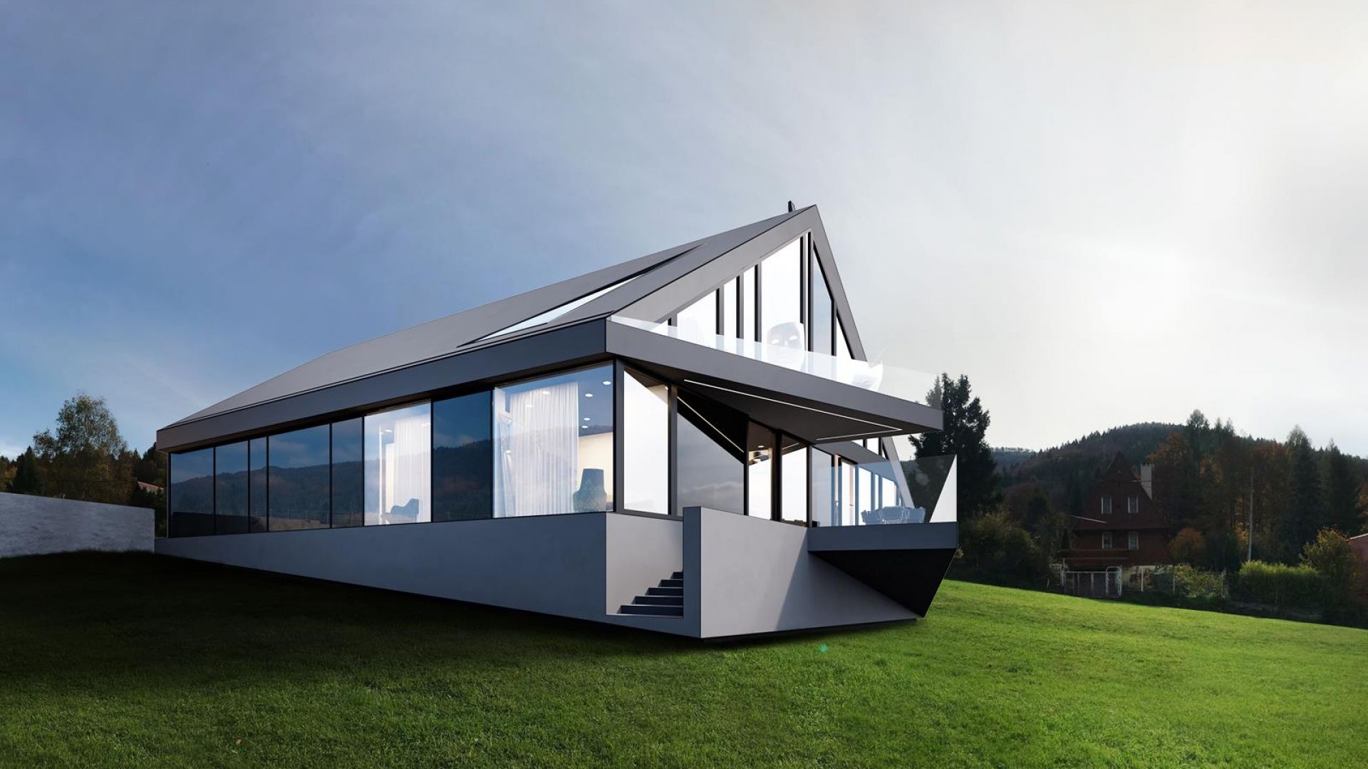 Projekt dom o nietypowej bryle: RE: BIAS HOUSE. Autor: Marcin Tomaszewski, Reform