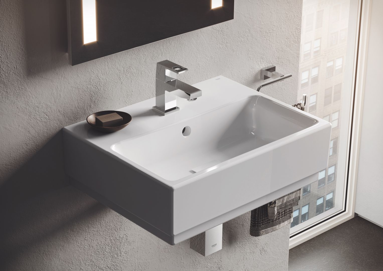 Kolekcja ceramiki sanitarnej Cube. Fot. Grohe