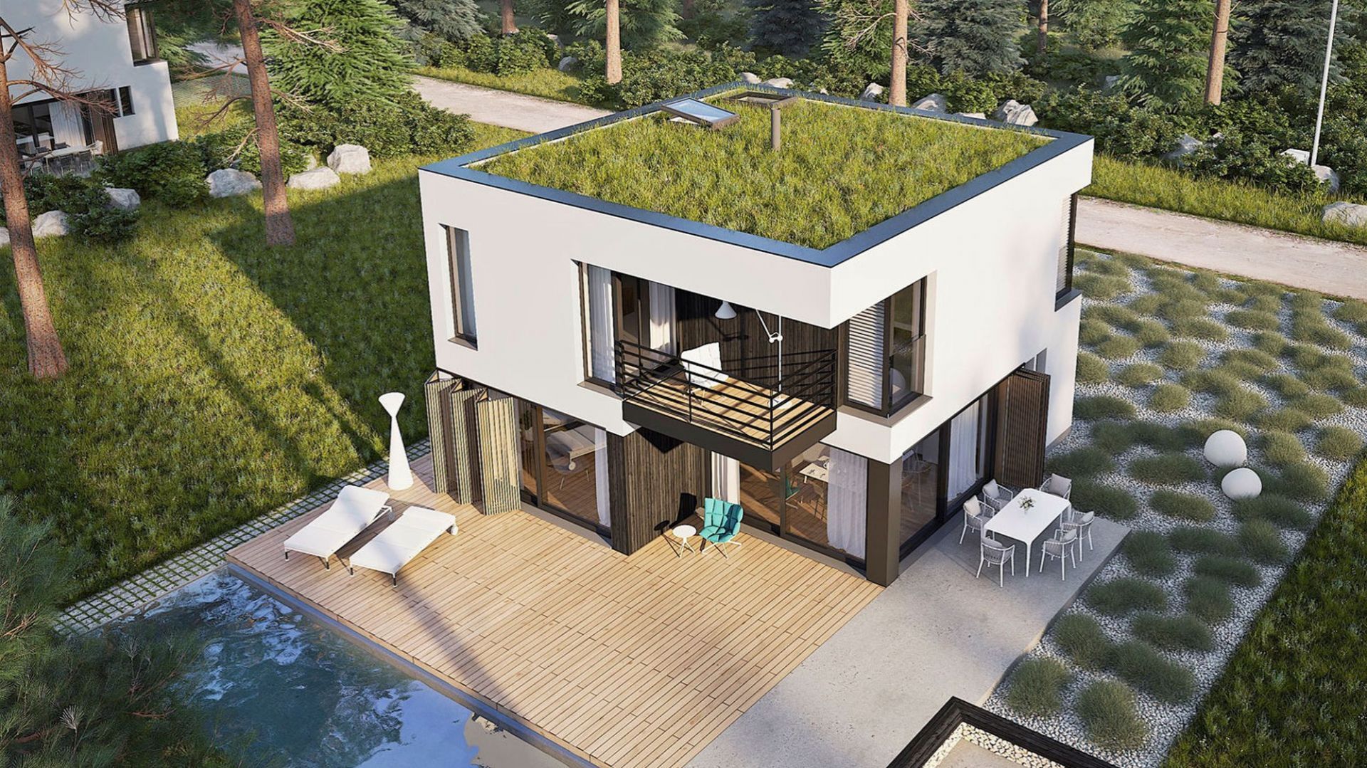 Nazwa projektu: Dom EX 2 Soft. Powierzchnia użytkowa: 124.39 m². Projekt wykonano w Pracowni Projektowej Archipelag