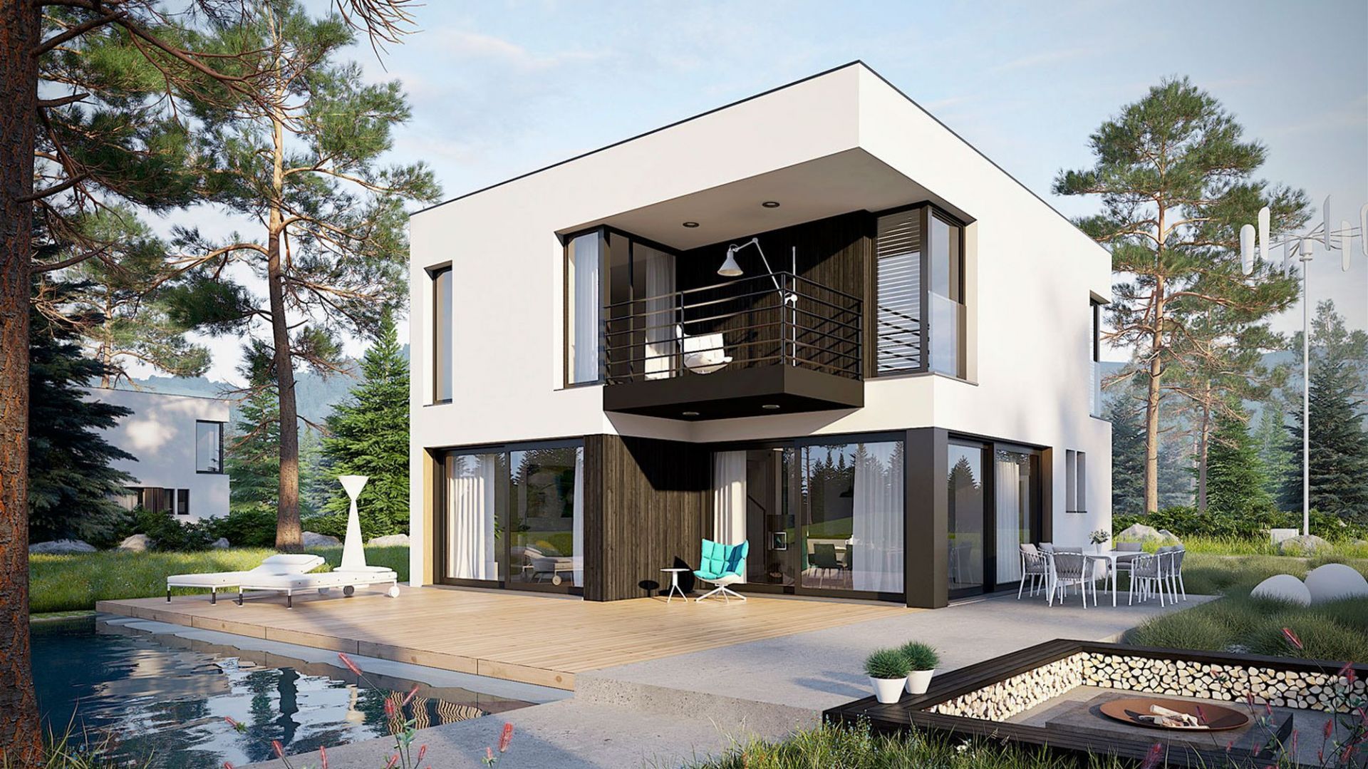 Nazwa projektu: Dom EX 2 Soft. Powierzchnia użytkowa: 124.39 m². Projekt wykonano w Pracowni Projektowej Archipelag
