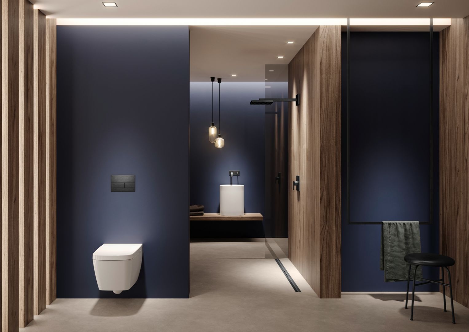 Powłoki PVD TECEsquare II TECEdrainprofile czarny chrom