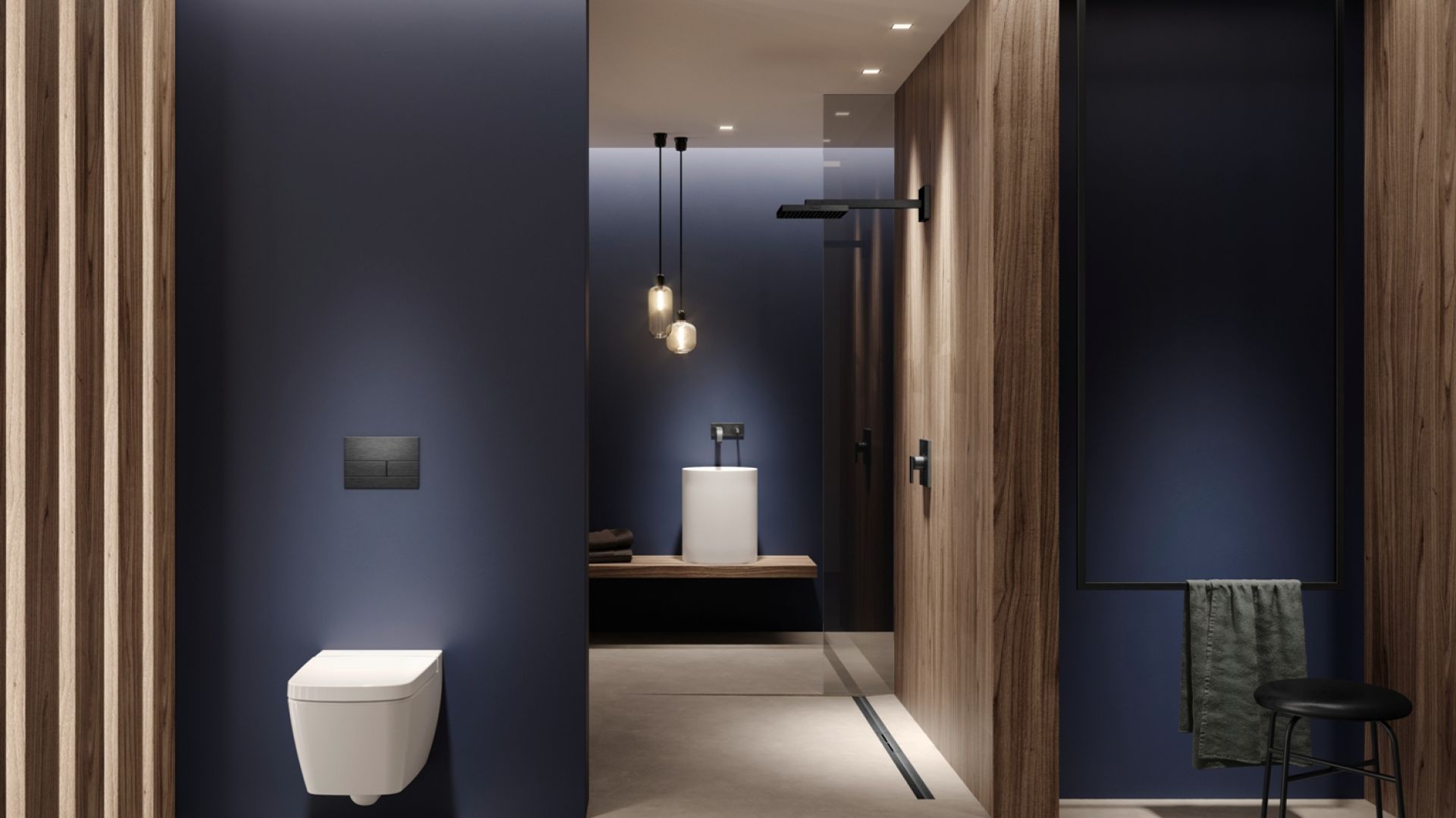 Powłoki PVD TECEsquare II TECEdrainprofile czarny chrom