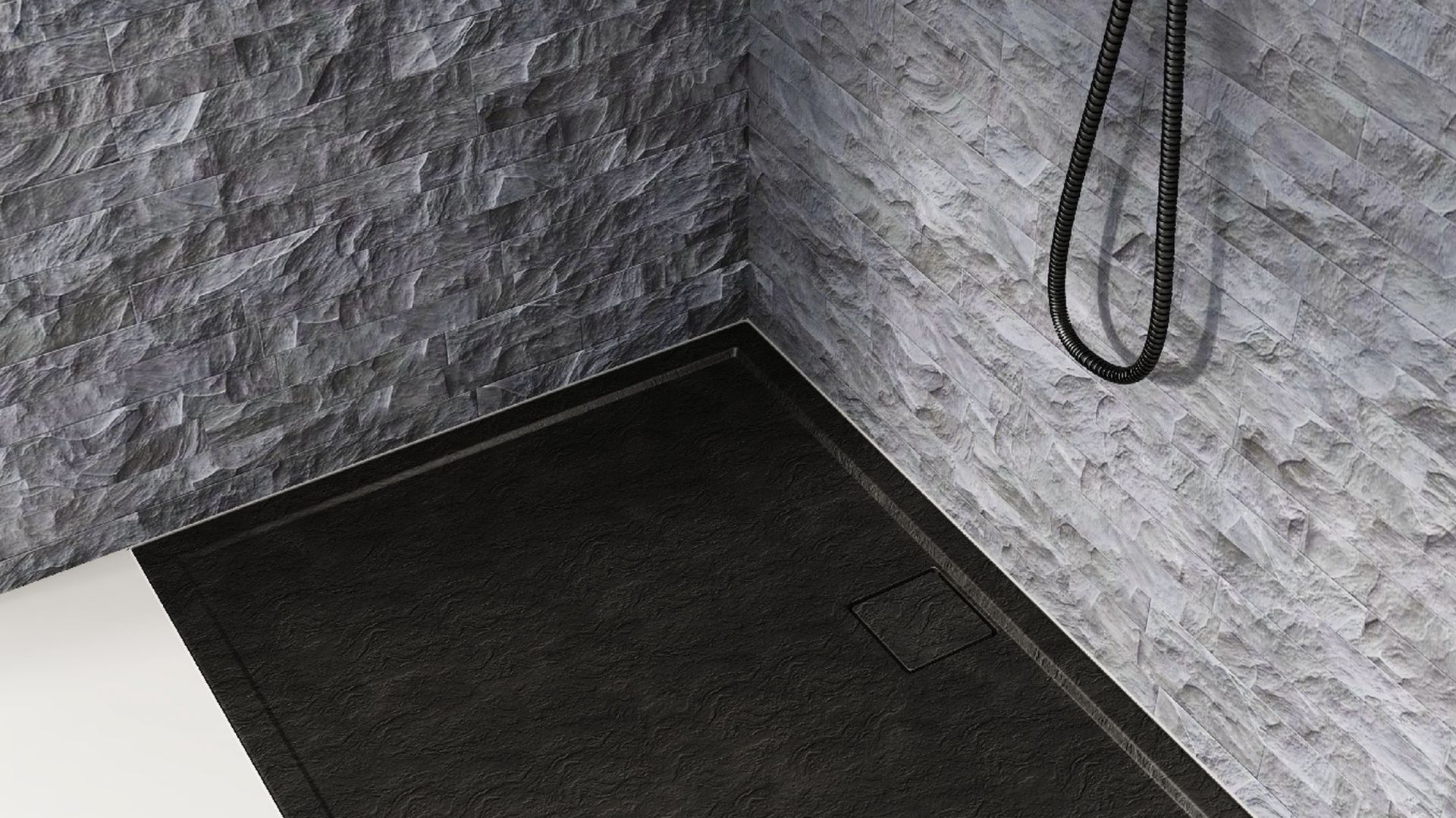 Nowy brodzik Omega Black Stone od Schedpol z innowacyjną, magnetyczną maskownicą