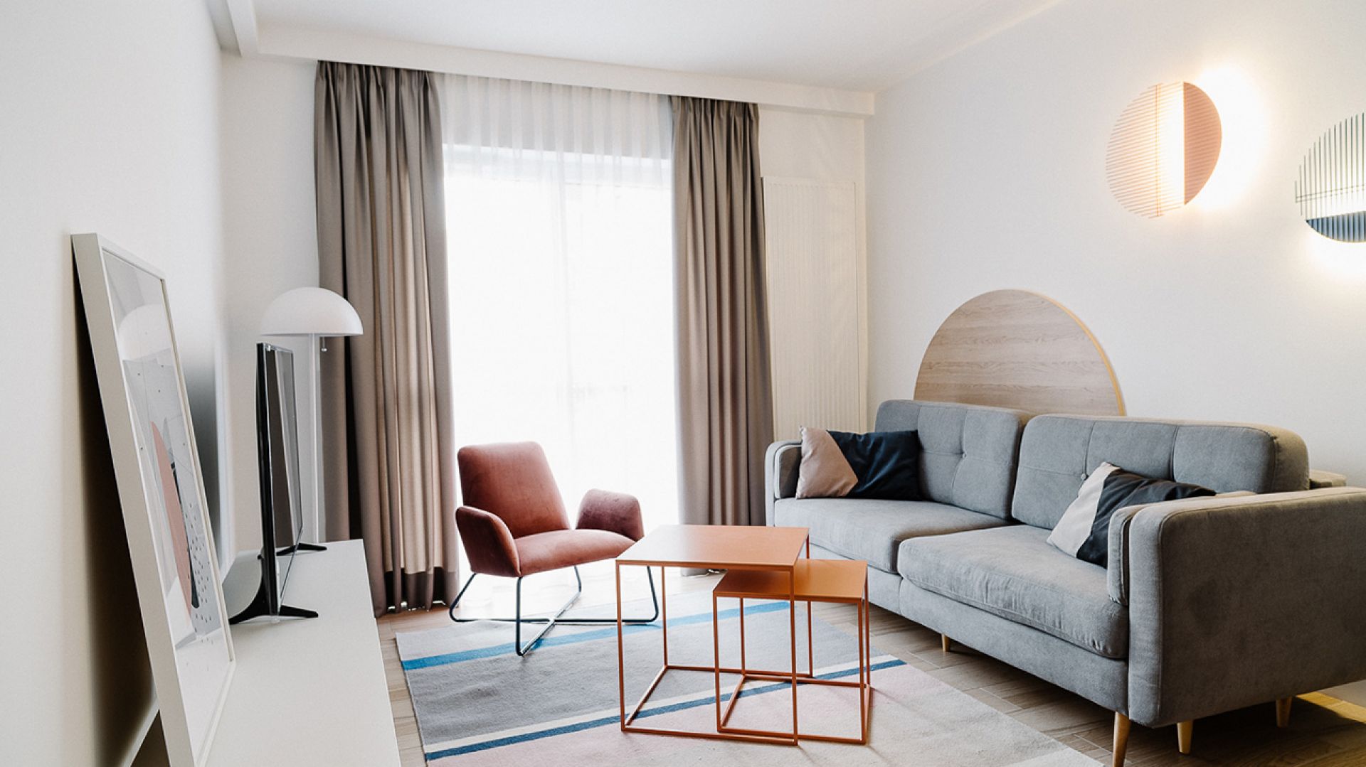 Mieszkania na wynajem. Apartament 1 projekt Cechownia. Fot. Pion Studio