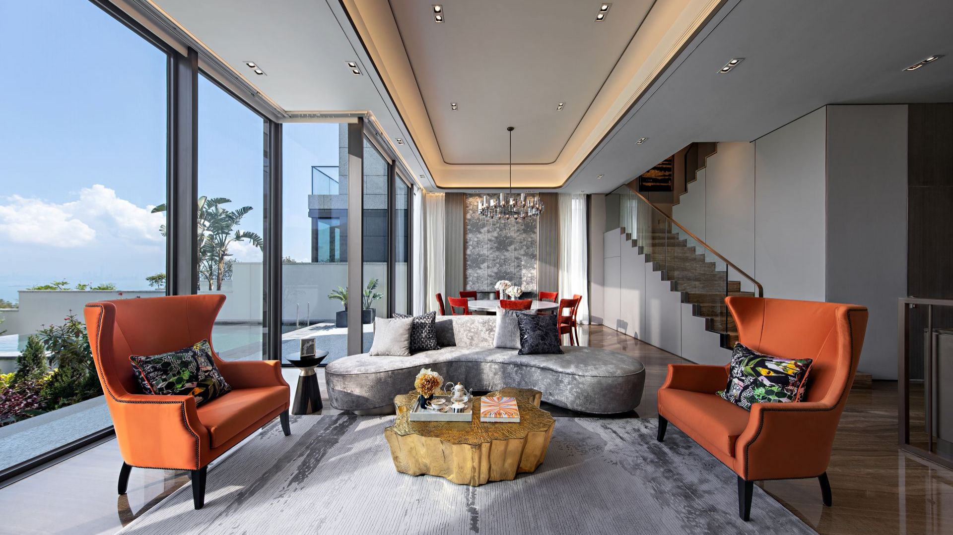 Ten nowoczesny i elegancki apartament znajduje się w Hong Kongu. Zaprojektowała go pracownia architektoniczna PTang Studio. Fot. PTang Studio/Brabbu