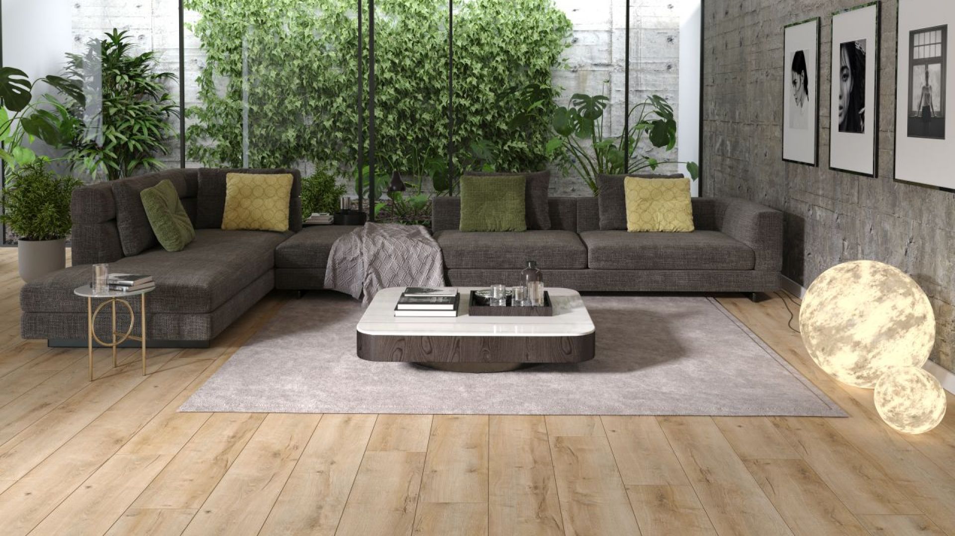 Mieszkanie zaprojektowane w duchu biophilic design staje się swego rodzaju ogrodem sensorycznym. Ważne są tu wszystkie wzrokowe i pozawzrokowe bodźce. Przestrzeń ma działać na każdy zmysł. Na zdjęciu: podłoga Arteo Dąb Connemara, ok. 67 zł/m2. Fot. Classen