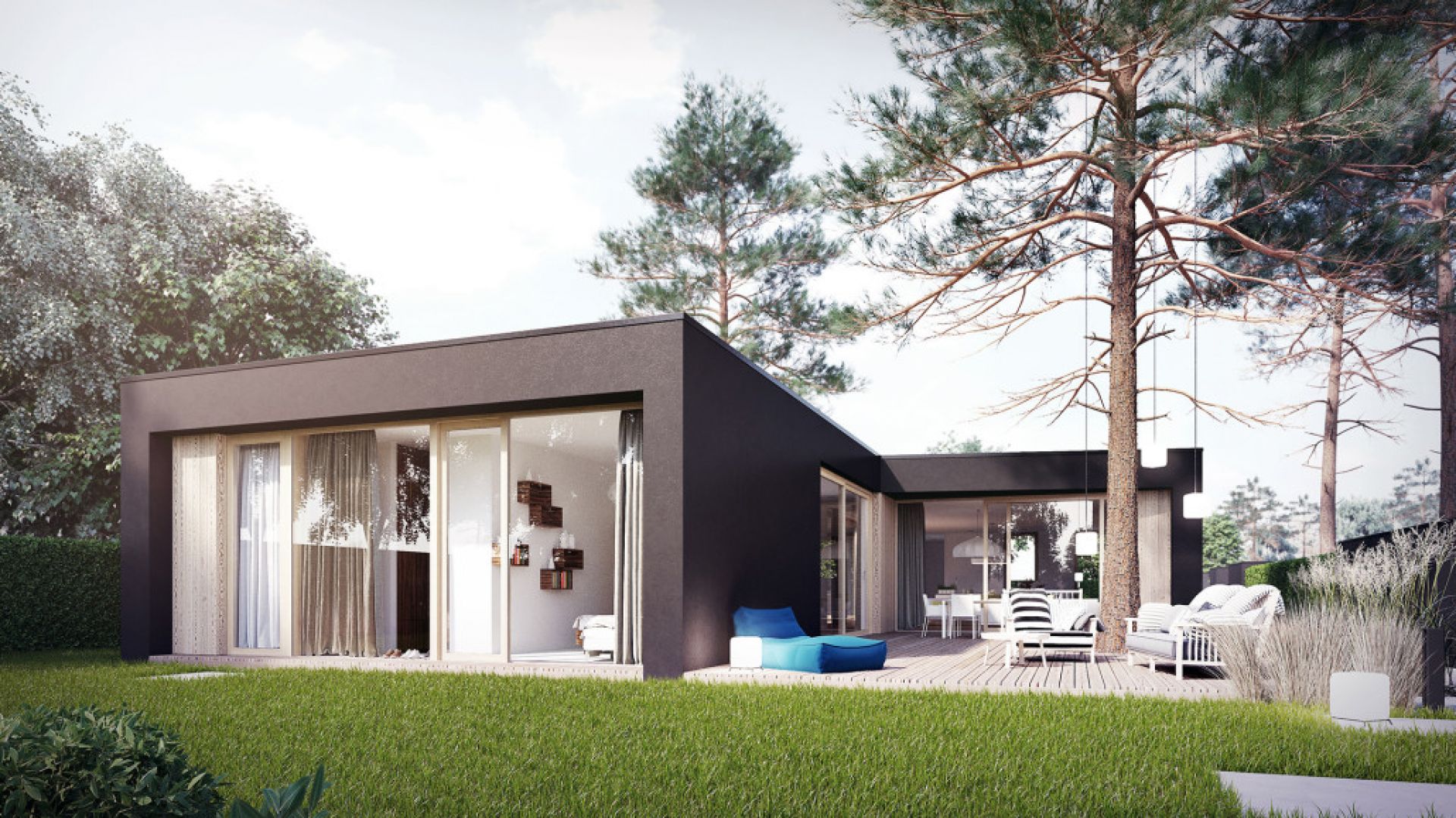 Dom z tarasami - dobry projekt dla właścicieli długich i wąskich działek. Projekt: Domy z Głową, Pracownia Architektury Głowacki