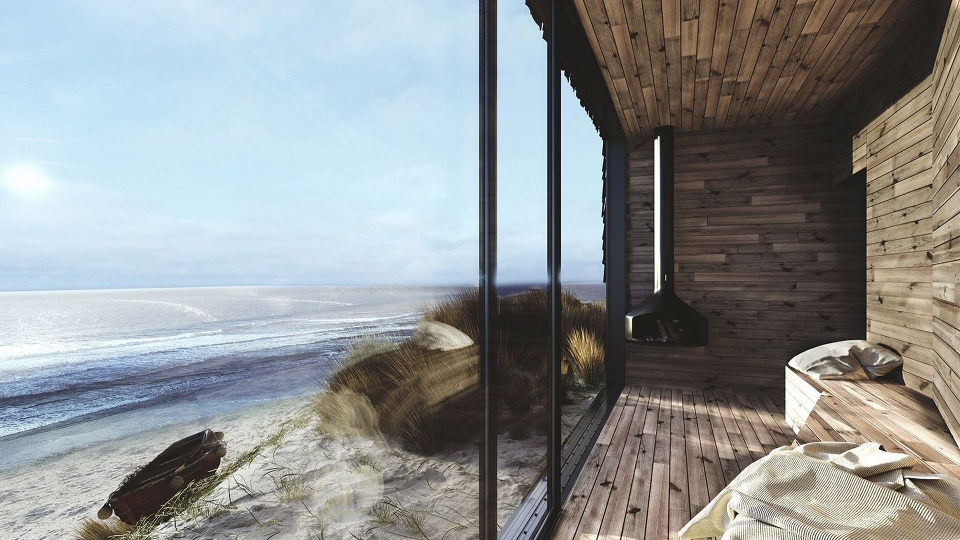 Wakacyjny dom przy plaży wpisany w nadmorski krajobraz. Projekt: Anna Adamowicz, Filip Gołasz, Damian Machnik, Zakład Usług Projektowo-Architektonicznych ZUP-A