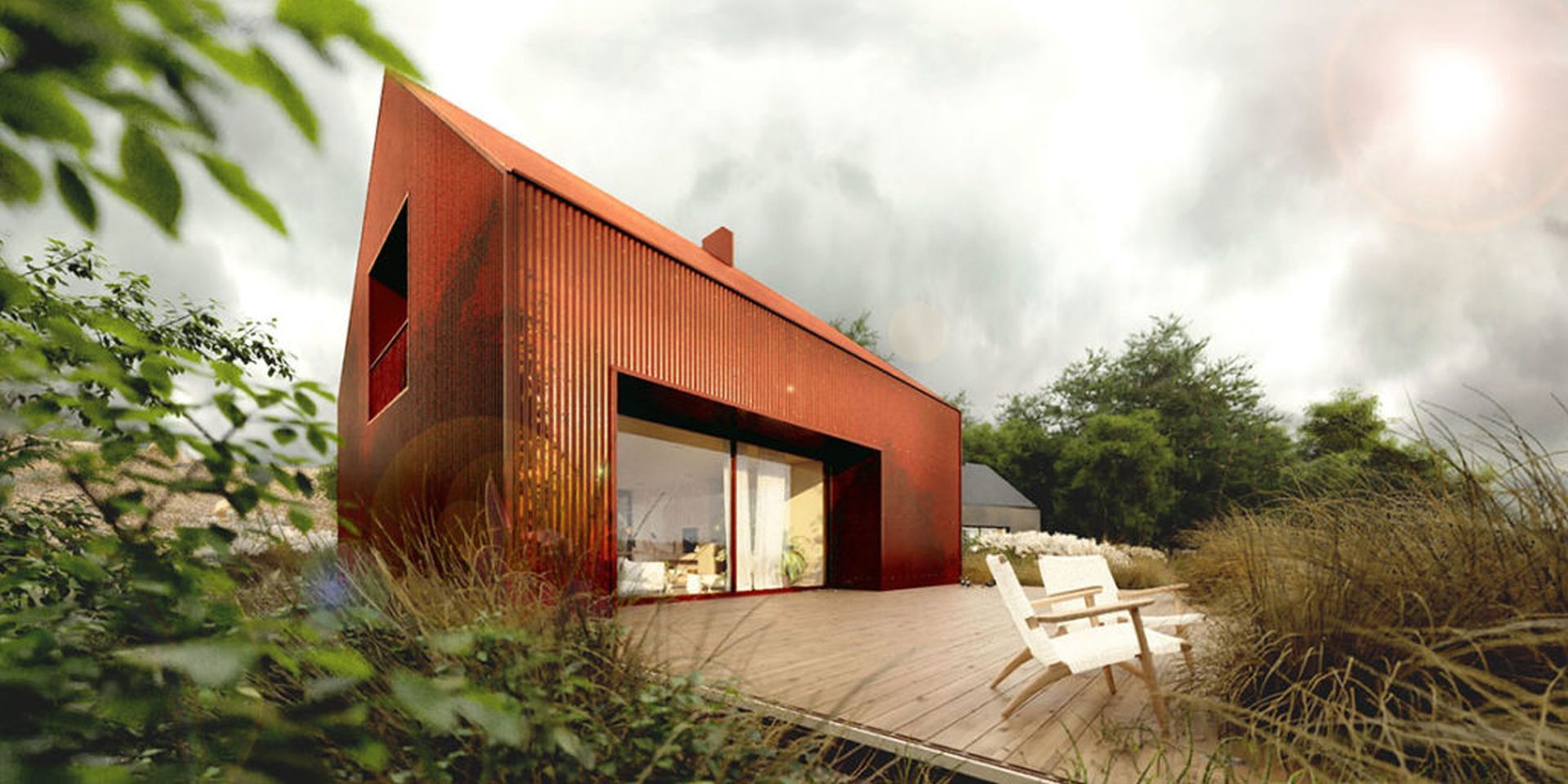 Kompaktowy budynek oferuje funkcjonalną przestrzeń do życia ze strefą dzienną w parterze oraz sypialniami na poddaszu. Projekt: Domy z Głową, Pracownia Architektury Głowacki