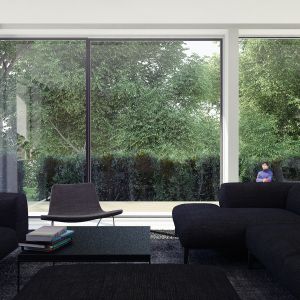 Dom Pod Lasem. Część dzienna. Projekt: Anna Porębska, Adam Zwierzyński, MUS Architects