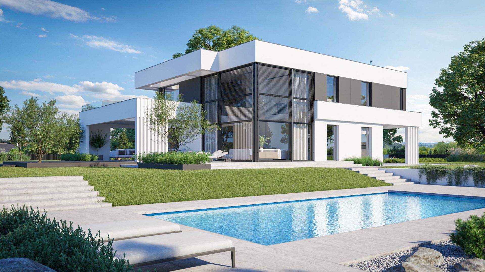 Nazwa projektu: HomeKONCEPT 83. Projekt wykonano w Pracowni HomeKONCEPT
