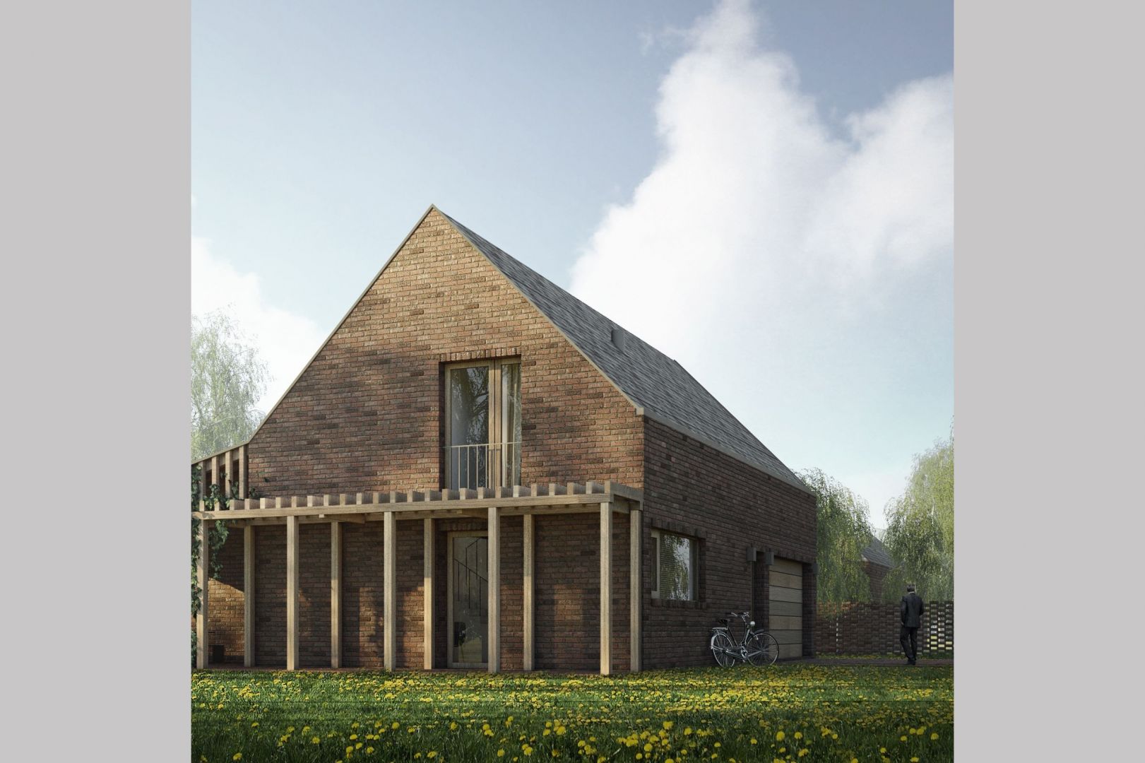 Forma oraz charakter domu wynika z wytycznych projektowych, które przed zespołem architektów postawili inwestorzy. Projekt: Mateusz Frankowski, Paweł Lipiński, Fryderyk Graniczny, biuro architektoniczne Ggrupa