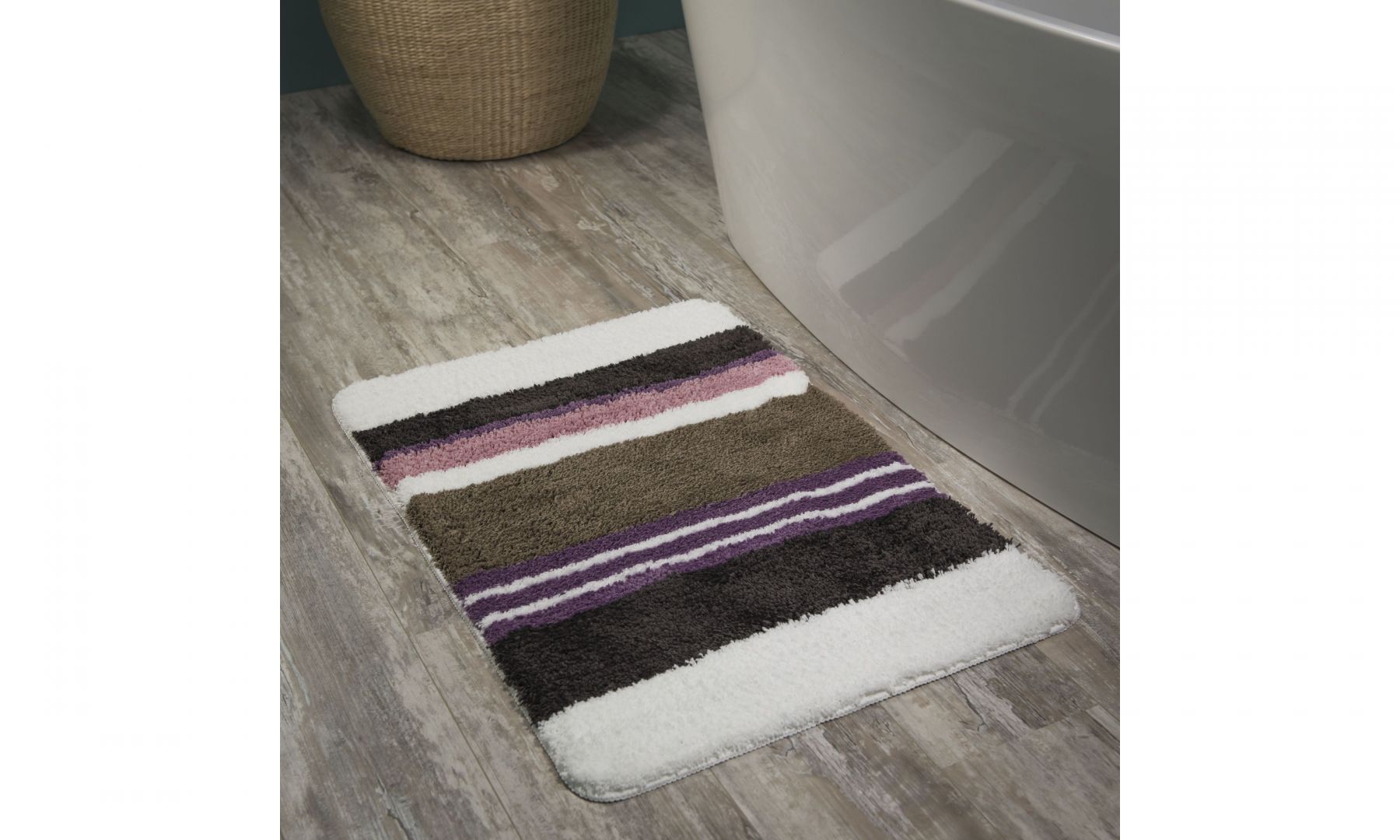 Odrobinę intensywnego koloru zapewni dywanik Sealskin Bright. Paski w różnych odcieniach pozwalają go dopasować do każdego wnętrza. Fot. Coram DIY