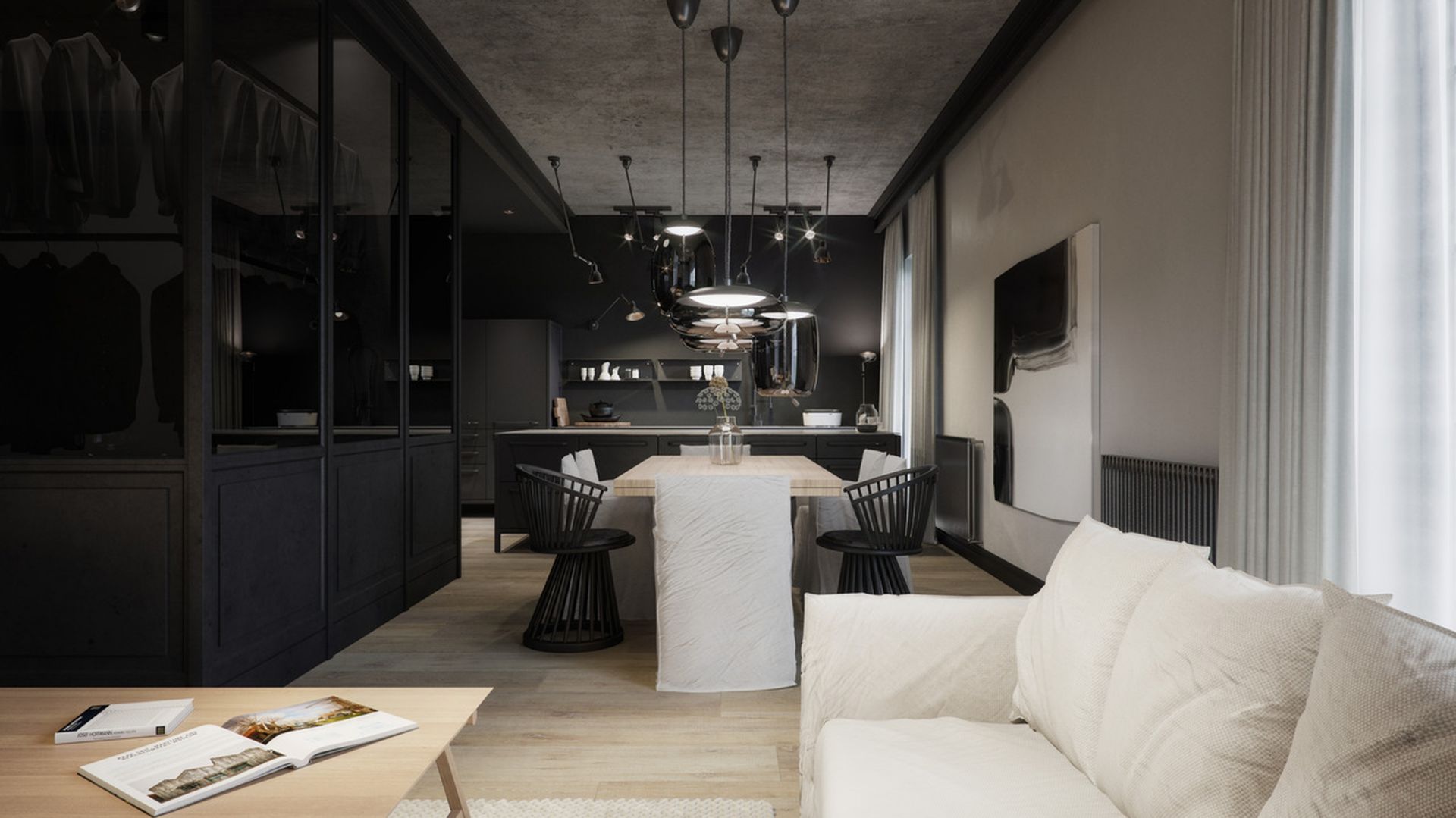 Czarno-białe wnętrze. Zobacz jak urządzono luksusowy apartament!